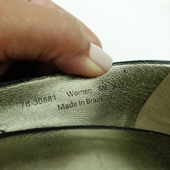 Johnston & Murphy Classic Black Leather Pointed Toe Stiletto Heels - Size 8 - Picture 3 of 10